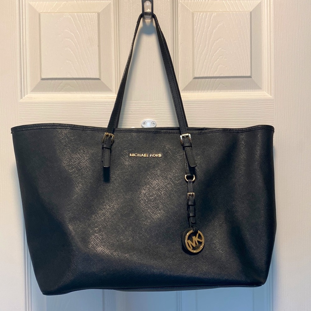 Michael Kors Black Saffiano Leather Tote Bag